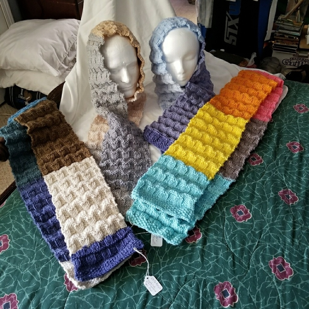 Multi-colored scarfs